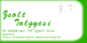 zsolt tolgyesi business card
